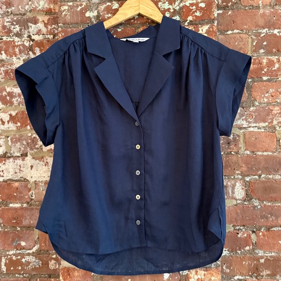 Veronica Beard Marine Kasa Top - Picture 3 of 6